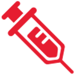 Flu shot syringe icon